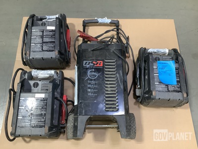 (3) DSR DSR11g Battery Chargers & (1) DSR 200A Battery Charger