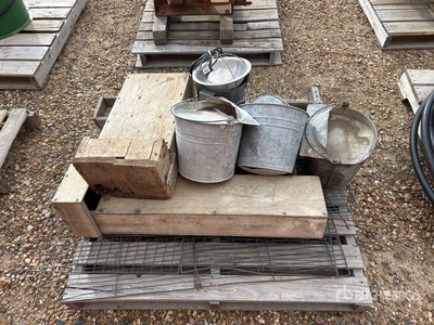Chicken feeder, Water pales, Heat lamp & Cage