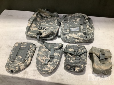 (122) Sustainment Pouches, (55) Entrenching Tool Carriers & Assorted Items