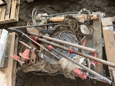 Hydraulic Cylinder, Manual Pump, Discharge Hose, Rope