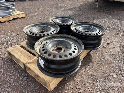 Quantity of (4) Steel Rims Wheels