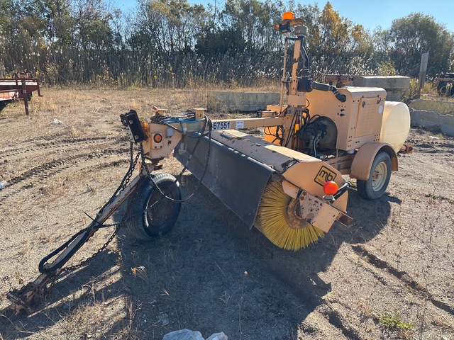 2002 M-B Companies 53MH Pull-Behind Broom Attachment (Inoperable)