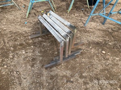Quantity of (4) Metal Sawhorse