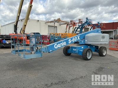 2013 Genie S-60X 4WD Diesel Telescopic Boom Lift