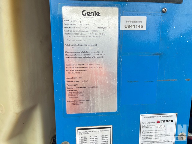 ELEVADOR ARTICULADO 2013 GENIE 4WD Z6034