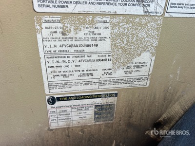 2014 Doosan P185WJD Luftkompressor (Inoperable)