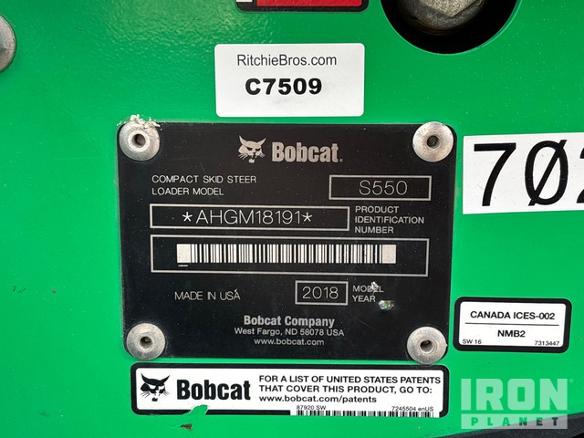 MINI CARGADOR SOBRE RUEDAS 2018 BOBCAT LOADER