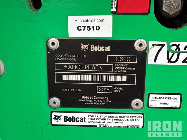 MINI CARGADOR SOBRE RUEDAS 2018 BOBCAT LOADER