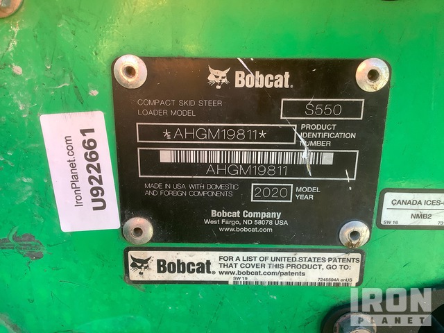 MINI CARGADOR SOBRE RUEDAS 2020 BOBCAT LOADER