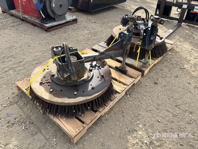 Quantity of (2) Metal Brushes - To Fit Street Sweeper