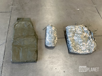 (5) ICS Improved Combat Shelters, (12) Tarpaulins & Assorted Items