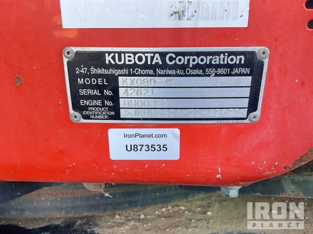 EXCAVADORA 2018 KUBOTA KX0804S