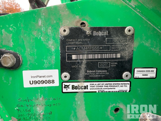 MINI CARGADOR SOBRE RUEDAS 2017 BOBCAT LOADER