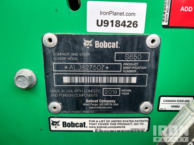 MINI CARGADOR SOBRE RUEDAS 2019 BOBCAT LOADER