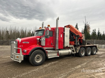 Palfinger PK 85002 on 2012 Kenworth T-800 8x6 Sleeper Boom Truck