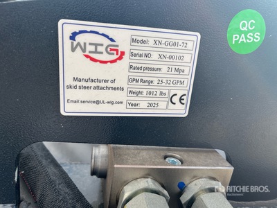 2025 Wig XNGG0172 Skid Steer Brush Cutter (Unused)