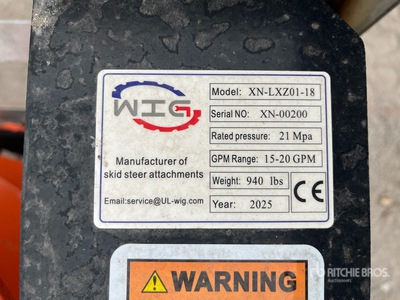 2025 Wig XNLXZ0118 Tarière pour chargeuse à différentiel (Unused)