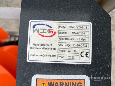 2025 Wig XNLXZ0118 Tarière pour chargeuse à différentiel (Unused)