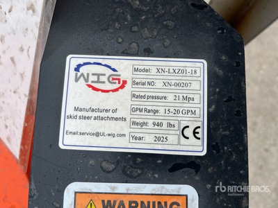 2025 Wig XNLXZ0118 Tarière pour chargeuse à différentiel (Unused)