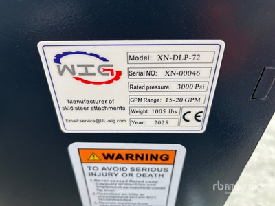 2025 Wig XNDLP72 72 IN Râteau motorisé sur chargeuse à différentiel (Unused)