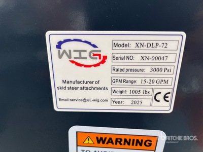 2025 Wig XNDLP72 72 IN Râteau motorisé sur chargeuse à différentiel (Unused)