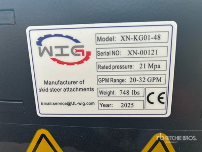 2025 Wig XNKG0148 48 IN Zanjadora para minicargadora (Unused)