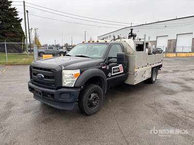 Putzmeister TVS 2045 on 2016 Ford F-550 4x2 Line Concrete Pump Truck