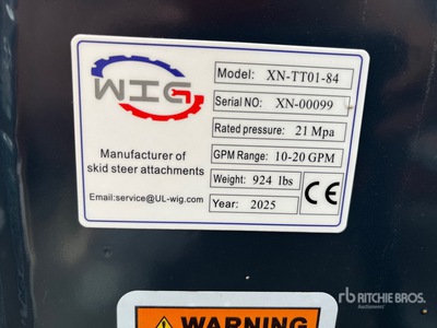 2025 Wig XNTT0184 84 IN Skid Steer Dozer (Unused)