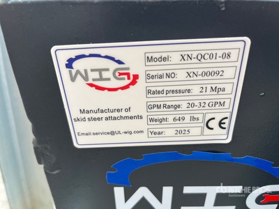 2025 Wig XNQC0108 8 IN Skid Steer Stump Grinder (Unused)