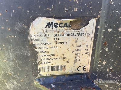 2018 Mecalac TA3s Tombereau