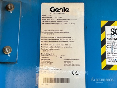 2010 Genie Z135/70 Nacelle articulée