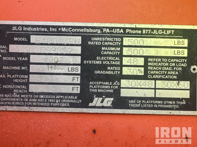 ELEVADOR ARTICULADO 2007 JLG E400AJPN