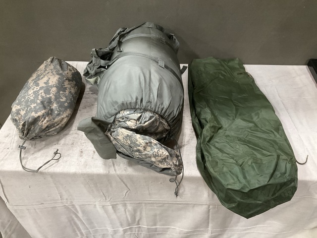 (4) Modular Sleep Systems, (4) ICS Improved Combat Shelters & Assorted Items (4) Modular Sleep Systems, (4) ICS Improved Combat Shelters & Assorted Items