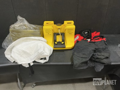 (1) Wet Suit, (2) Gravity Fed Eye Wash Stations & Assorted Items