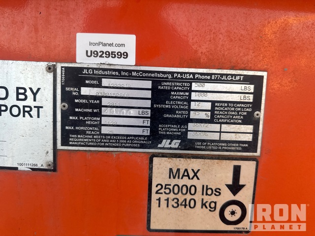 ELEVADOR TELESCóPICO 2011 JLG 4WD 1200SJP