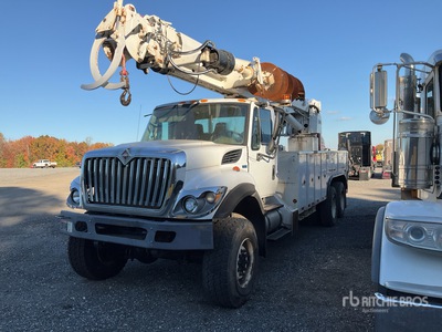 2011 Altec D406A T on 2012 International 7400 6x6 Digger Derrick Truck (Inoperable)