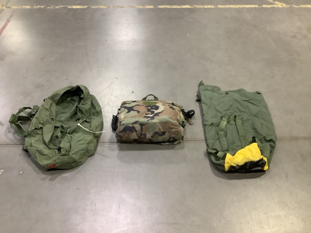 (35) Duffel Bags, (5) Flyer's Helmet Bags, (6) Clothing Bags & Assorted Items
