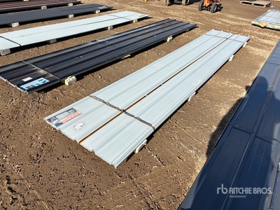 Quantity of (30) 16 ft x 3 ft White Metal Roof Panels (Unused)