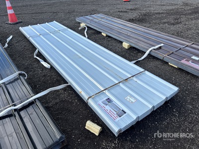 Quantity of (70) 11 ft 9 in x 3 ft White Metal Roof Panels (Unused)