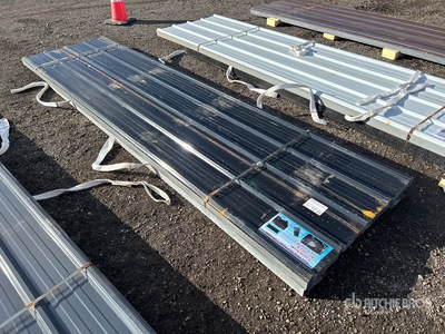 Quantity of (70) 11 ft 9 in x 3 ft Black Metal Roof Panels (Unused)