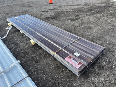 Quantity of (70) 11 ft 9 in x 3 ft Brown Metal Roof Panels (Unused)