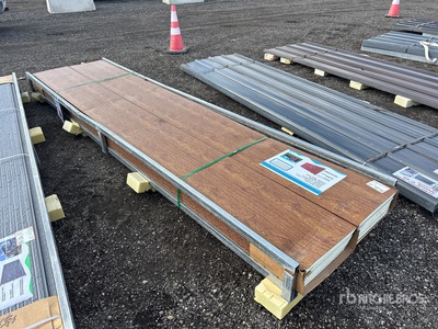 Quantity of (20) 15 in x 11.8 ft Wood Grain Polyurethane Insulated Metal Wall Panels (Unused)