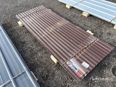 Quantity of (30) Brown Metal Roof Panels 8 Ft. X 3 Ft (Unused)