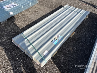 Quantity of (30) Grey Polycarbonate Roof Panel 8 Ft. X 3 Ft (Unused)