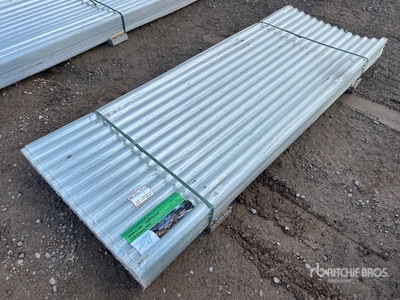 Quantity of (100) 8 ft x 3 ft Clear Polycarbonate Roof Panel (Unused)