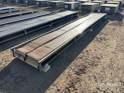 Quantity of (20) Wood Grain Polyurethane Insulated Metal Wall 15" In X 11.8' Ft (Unused)