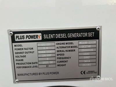 2025 Plus Power GF2-250 Generatore (Unused)