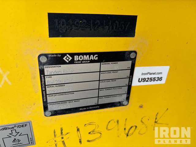 COMPACTADOR 2020 BOMAG BW206AD5