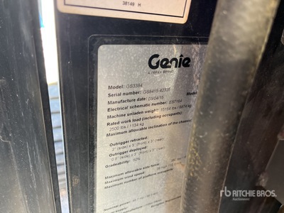 2015 Genie GS3384RT Scissor Lift