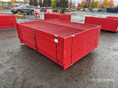 Quantity of (30) 2025 Canex 8 ft x 6 ft Powder Coated Temporary Site Fence (Unused)